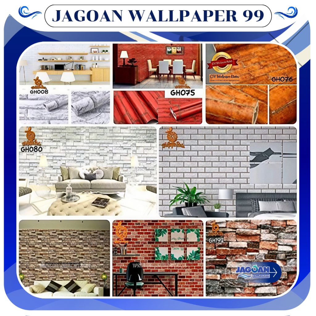 Wallpaper Dinding Motif Batu Bata Wallpaper Dinding Batu Alam 3D