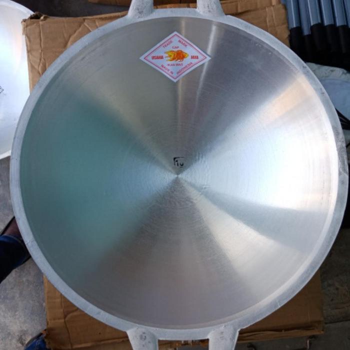Wajan Pengorengan Cor Tebal Aluminium Cap IKAN MAS Kuali 15 16 18 20 22 Sedang Besar Anti Lengket