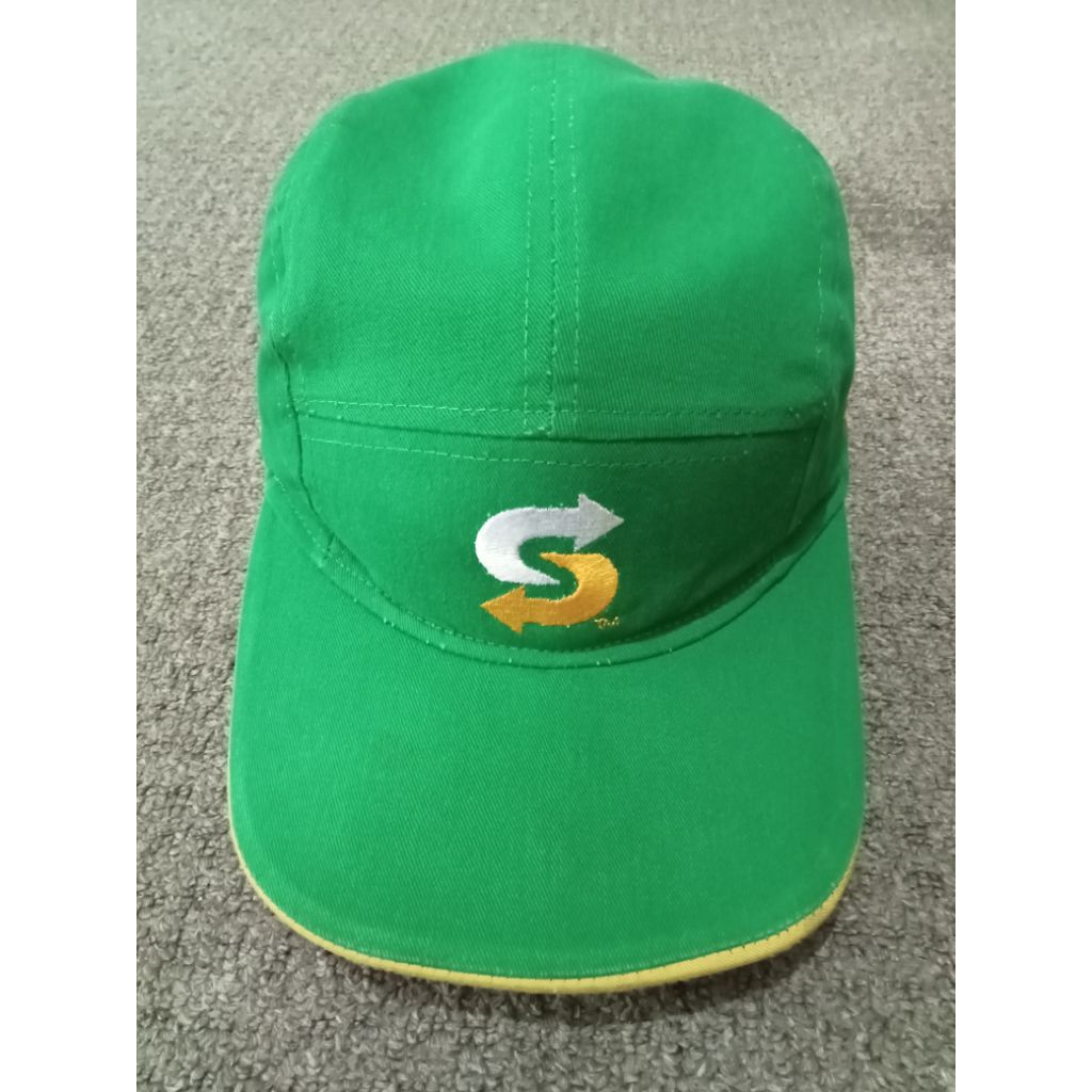Vintage Subway Hat Men's One Size Green Casual 5 Panel Embroidered