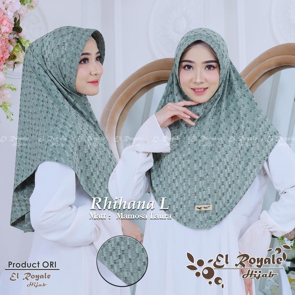 *KERUDUNG HIJAB INSTAN BERGO RIHANNA L ORIGINAL EL-ROYALE