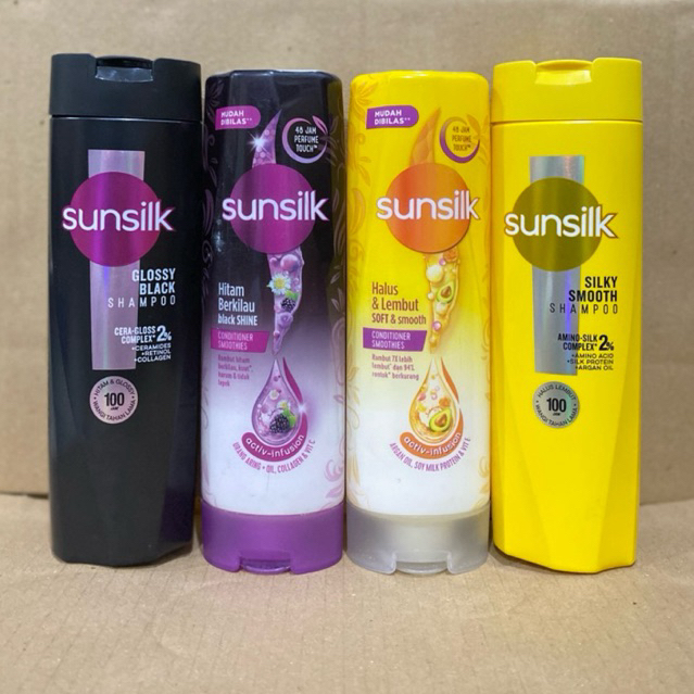 SUNSILK SHAMPO DAN CONDITIONER SUNSILK SAMPO 160ML KEMASAN BARU SUNSILK CONDITIONER GLOSSY BLACK SUN