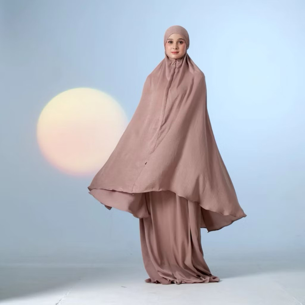 Mukena Santorini Polos/ Mukena Silk / Mukena Lebaran
