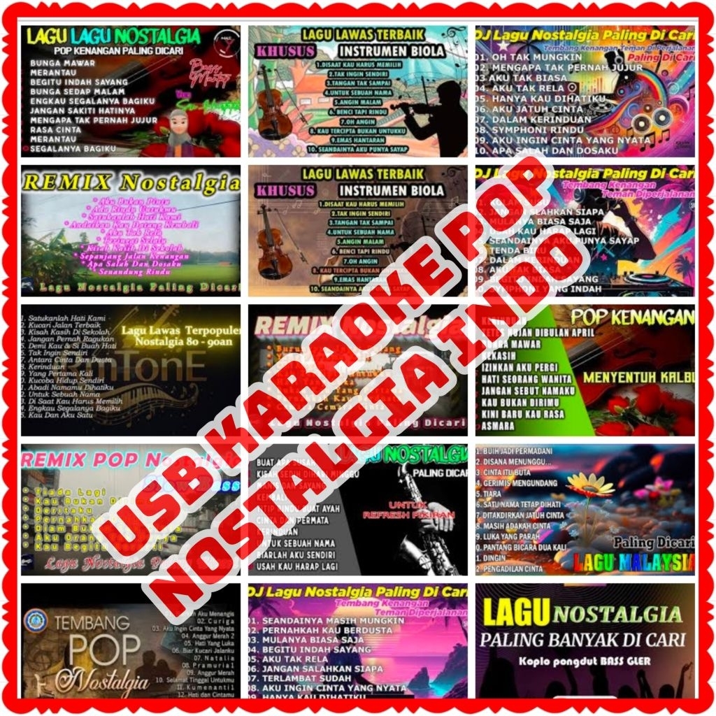 FLASH DISK USB ISI LAGU POP INDONESIA TEMBANG KENANGAN NOSTALGIA-USB ISI LAGU POP NOSTALGIA-USB ISI 