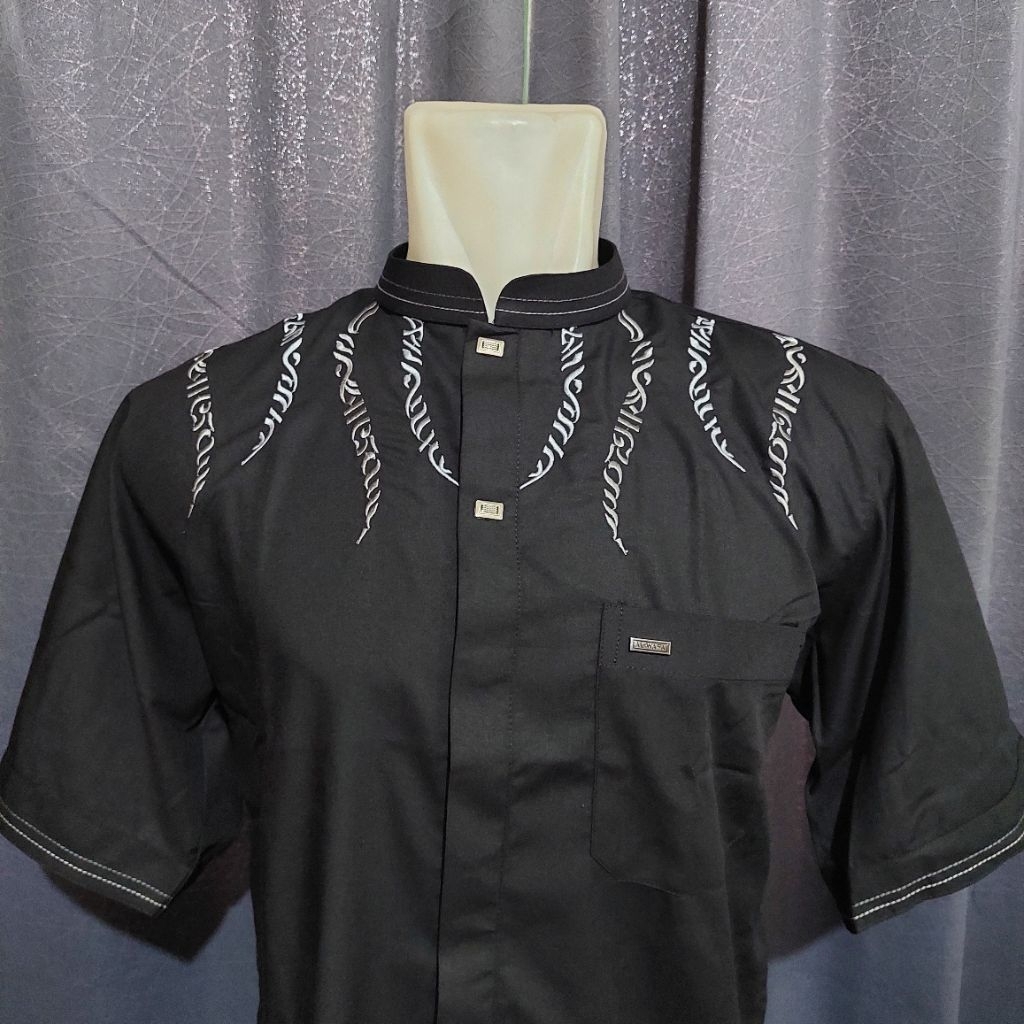 Baju Koko Lengan Pendek Al Wafa Bahan Katun