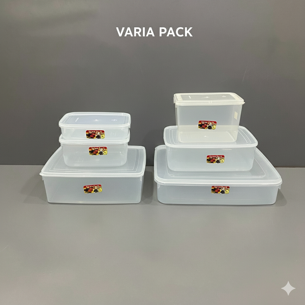 Kotak Box Makanan Plastik Untuk Jualan Kotak Box Container Varia Pack 900-3500 ml