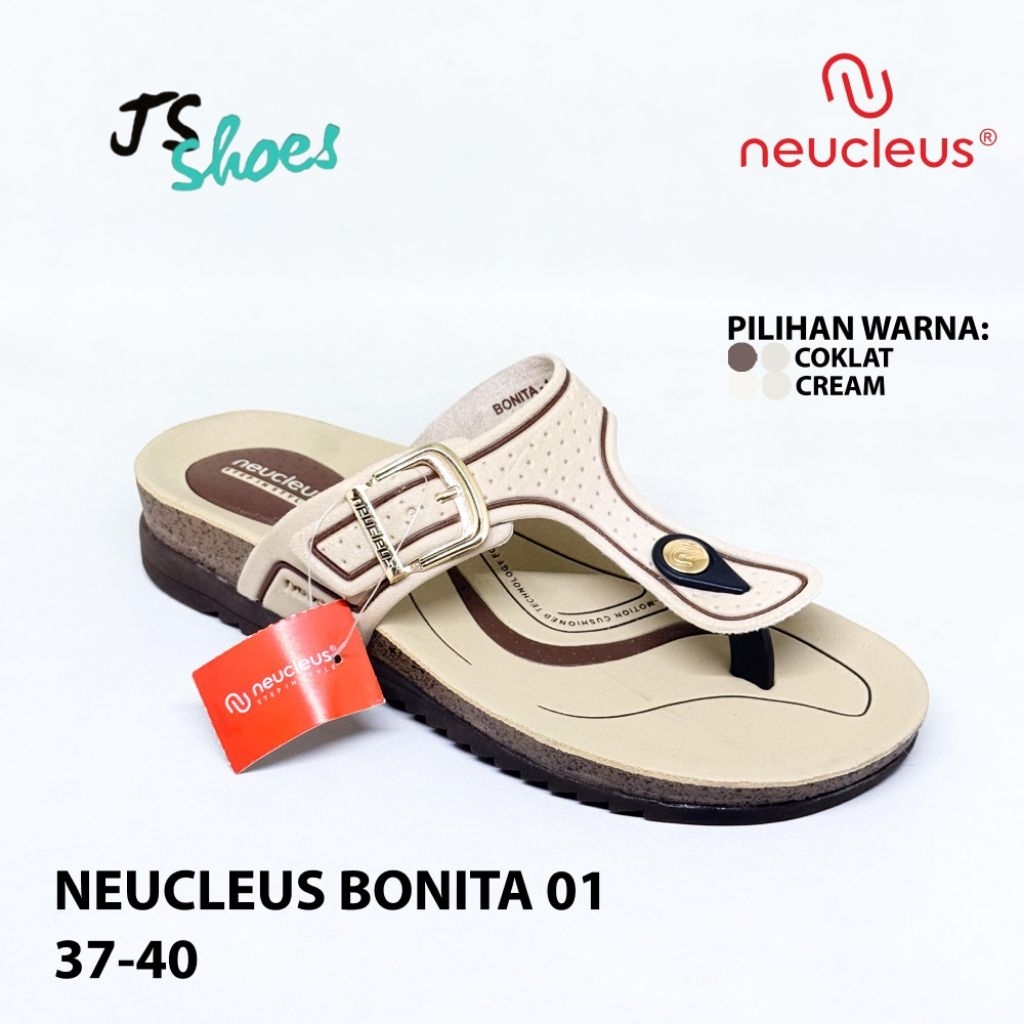 NEUCLEUS BONITA 01 - SANDAL JEPIT CASUAL WANITA DEWASA MERK NEUCLEUS ORIGINAL