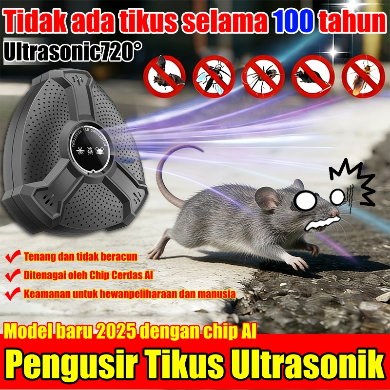 Alat Pengusir Tikus Kecoa burung Nyamuk Ultrasonik Sejati Super Drive Anti Hama Elektrik Pintar Frek