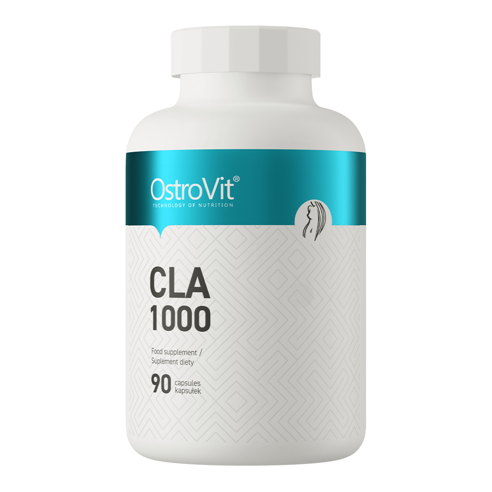 OstroVit CLA 1000 90 Kapsul Conjugated Linoleic Acid Obat Vitamin Suplemen Fitnes Pembentuk Massa Ot