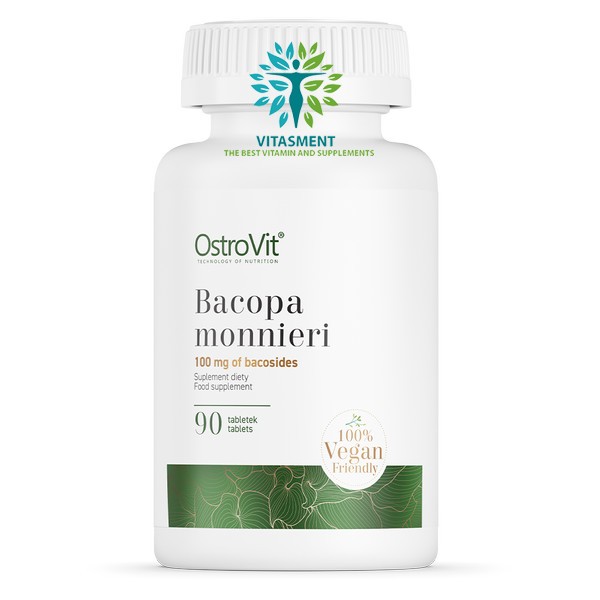 OstroVit Bacopa Monnieri Vege 90 Tablet Vegan Vegetarian Bacosides Suplemen Obat Vitamin Otak Daya I