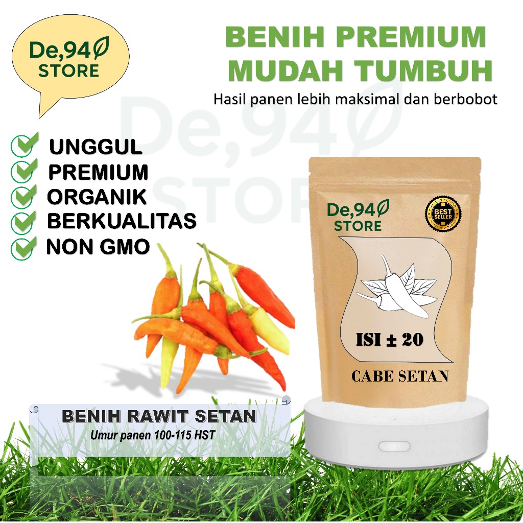 BENIH 20 BIBIT BIJI CABE RAWIT SETAN PUTIH UNGGUL F1 CABE SETAN CABAI MERAH RAWIT PEDAS Bibit Benih 