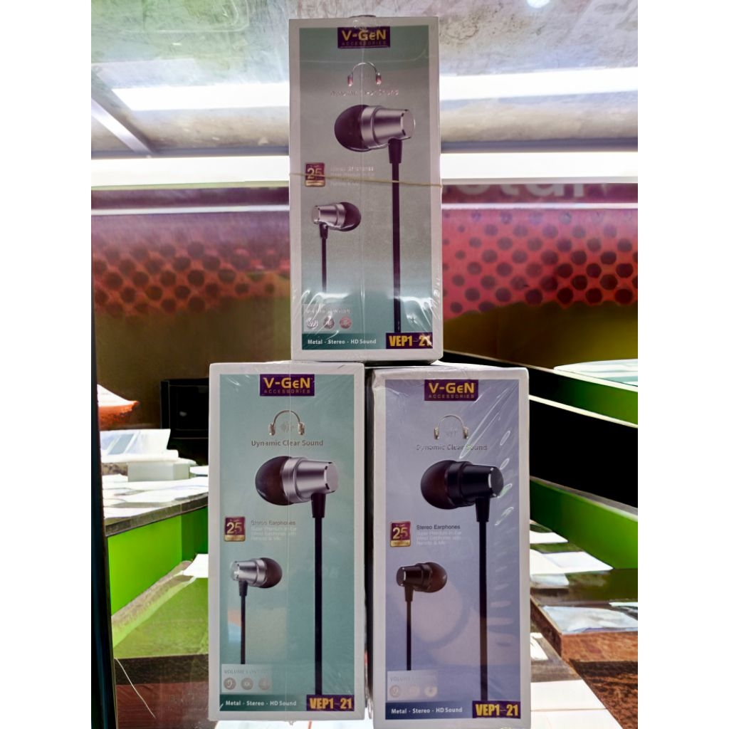 HEADSET V-GEN VEP1-21 BAHAN METAL STEREO HD SOUND