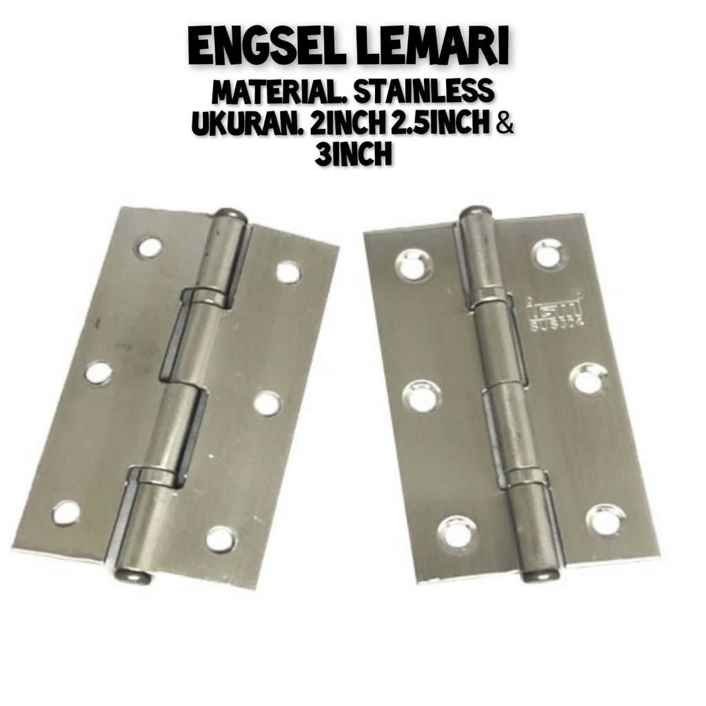 Engsel Lemari Stainless Pintu Tipis Laci