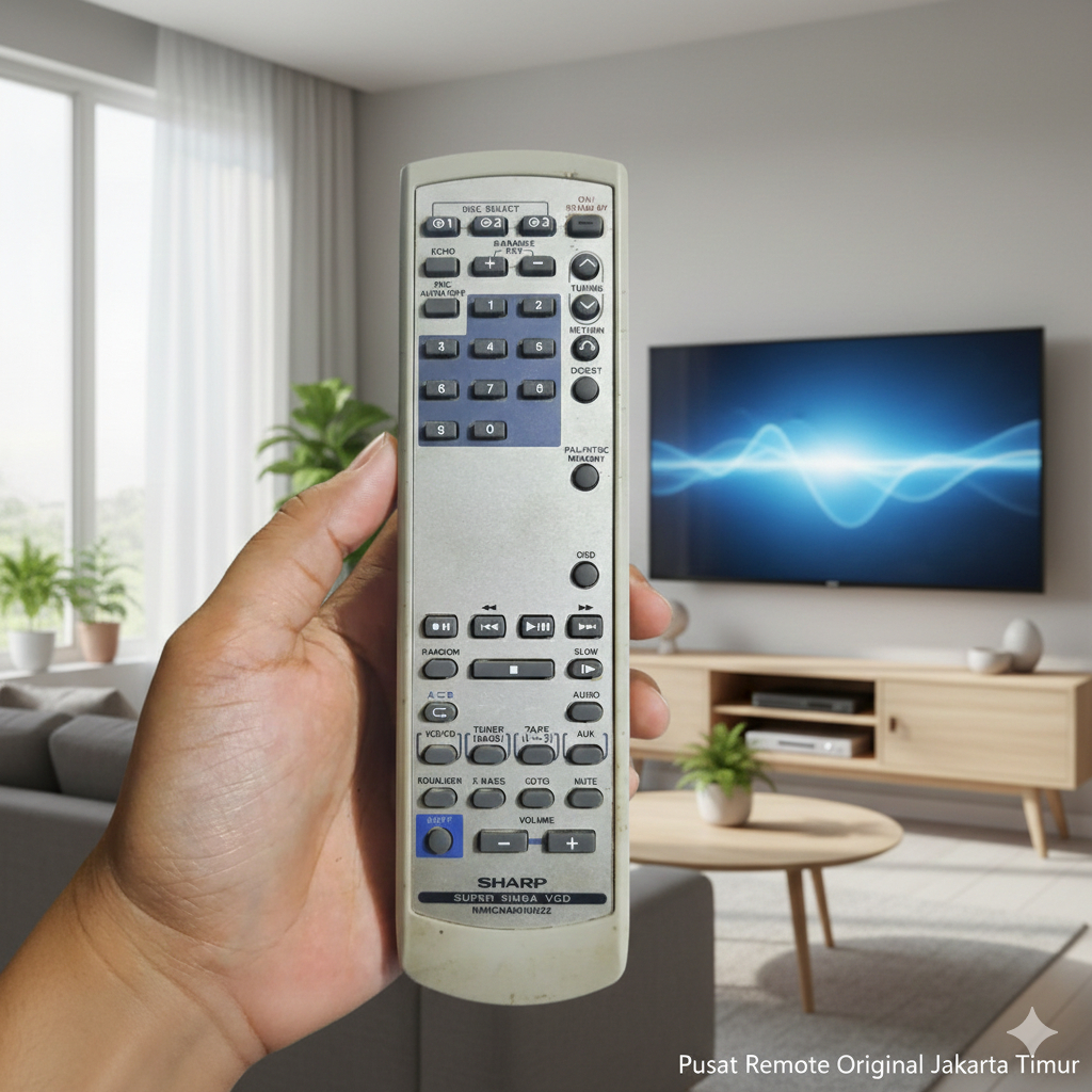REMOTE REMOT DVD COMPO SHARP RRMCGA003BGZZ ORIGINAL ASLI