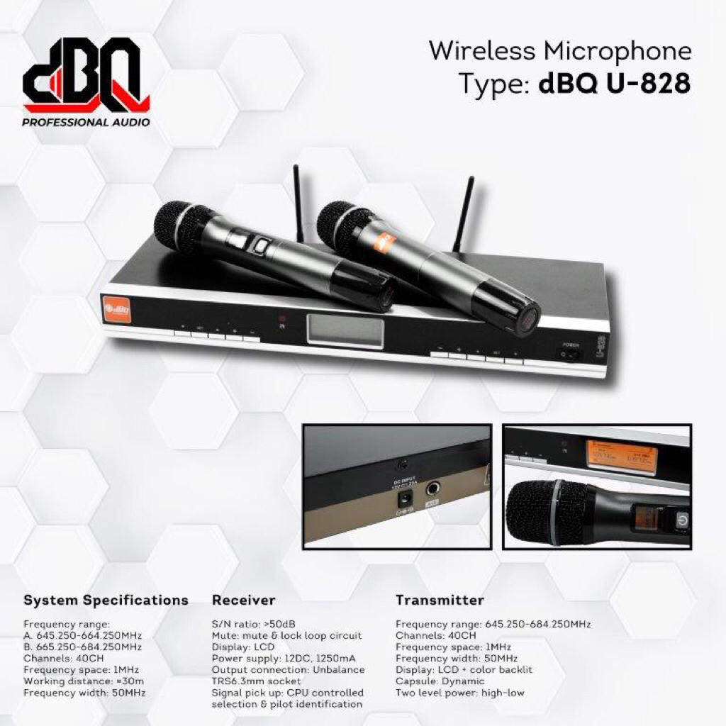 Mic Wireless DBQ U 828 / Microphone Wireless DBQ U 828 / Mic DBQ U828