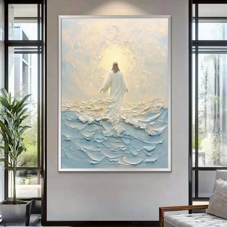 120x60cm Lukisan Hiasan Dinding Hari Paskah Lukisan Dinding Yesus Dekorasi Ruang Tamu Lukisan Dindin