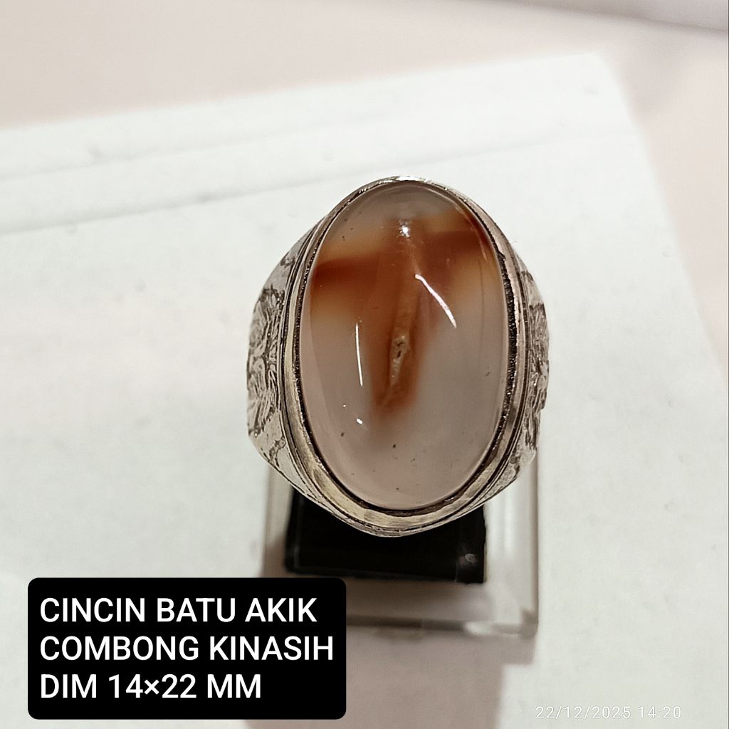 CINCIN BATU AKIK COMBONG KINASIH RING ALPAKA SUPER