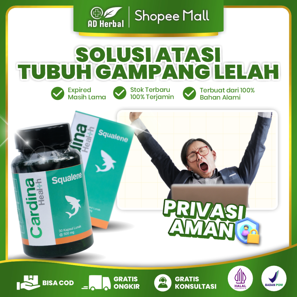 Obat Sering Ngantuk Padahal Tidur Cukup, Obat Sering Menguap, Obat Tubuh Gampang Lelah Cardina Squal