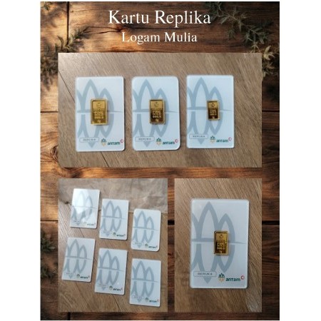 AKRILIK  UV CARD REPLIKA LOGAM MULIA AKRILIK GOLD ANTAM