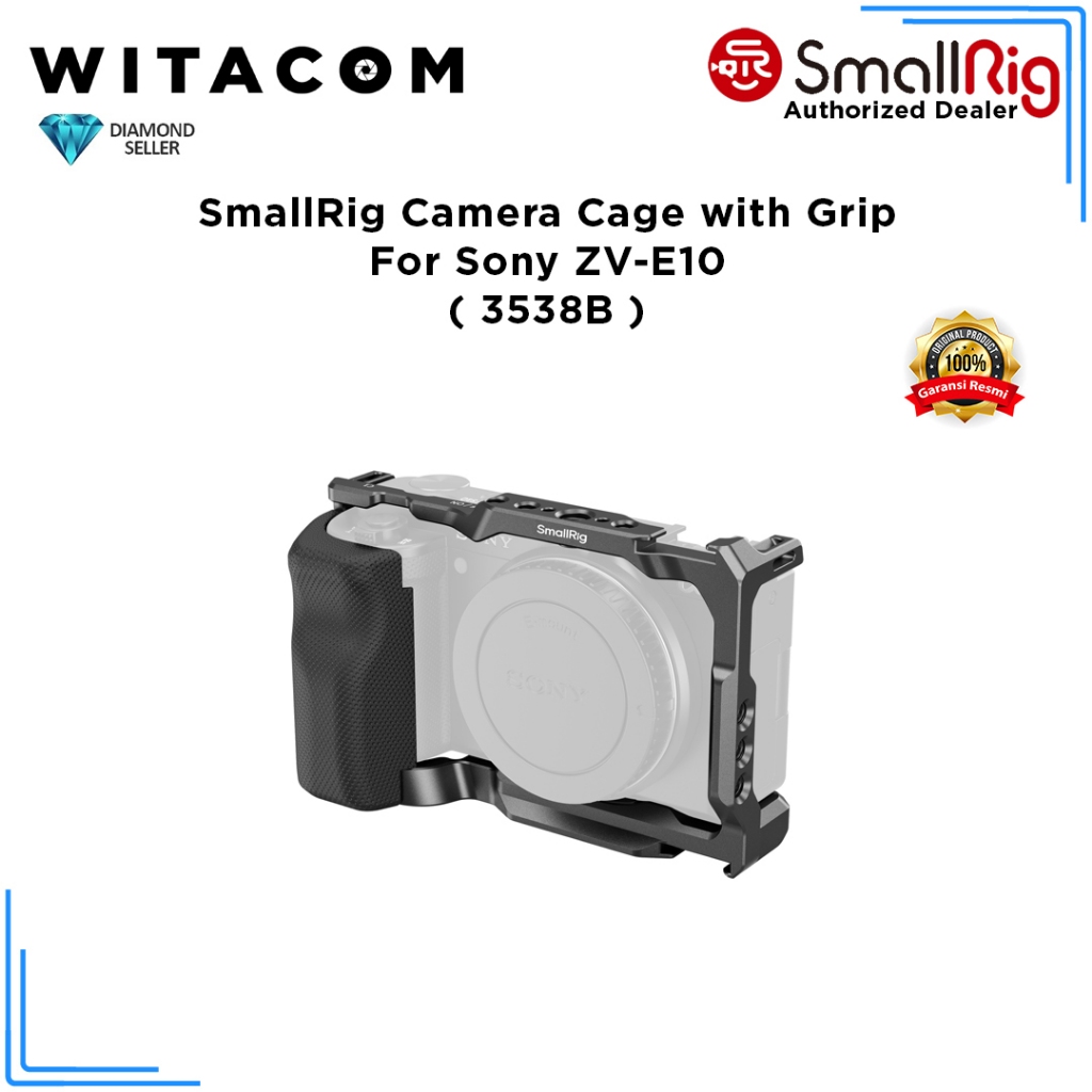 SmallRig 3538B Camera Cage with Grip for Sony ZV-E10 - Original