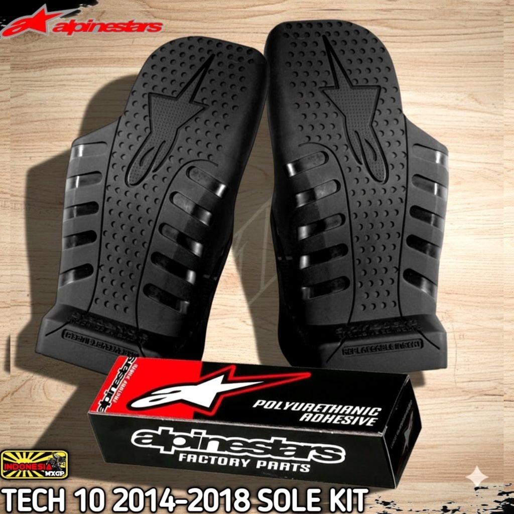 ALPINESTARS TECH 10 2014 2015 2016 2017 2018 - SOLE INSERT REPLACEMENT KIT BOOTS - SOL SEPATU KARET 