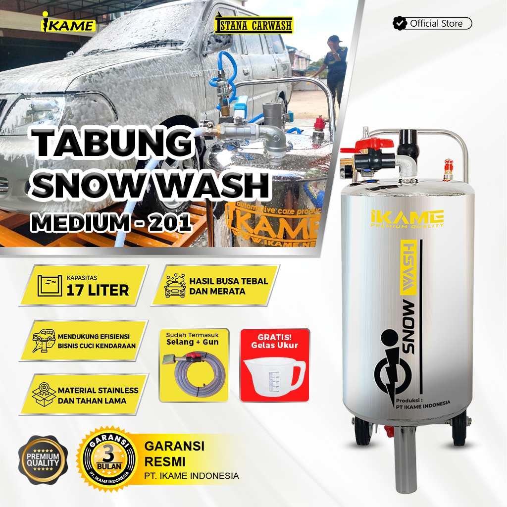 Tabung Snow Wash 20 liter / Tabung Salju Medium Ikame