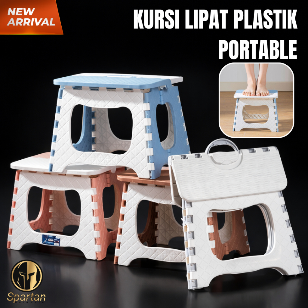 Kursi Mini Lipat Portable Plastik | Kursi Dewasa Anak Lipat Plastik Tebal | Portable Foldable Chair