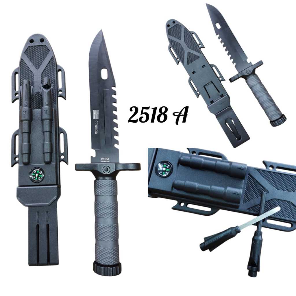 Pisau Columbia 2518A Survival Hunting Hutan | Pisau Tentara Serbaguna