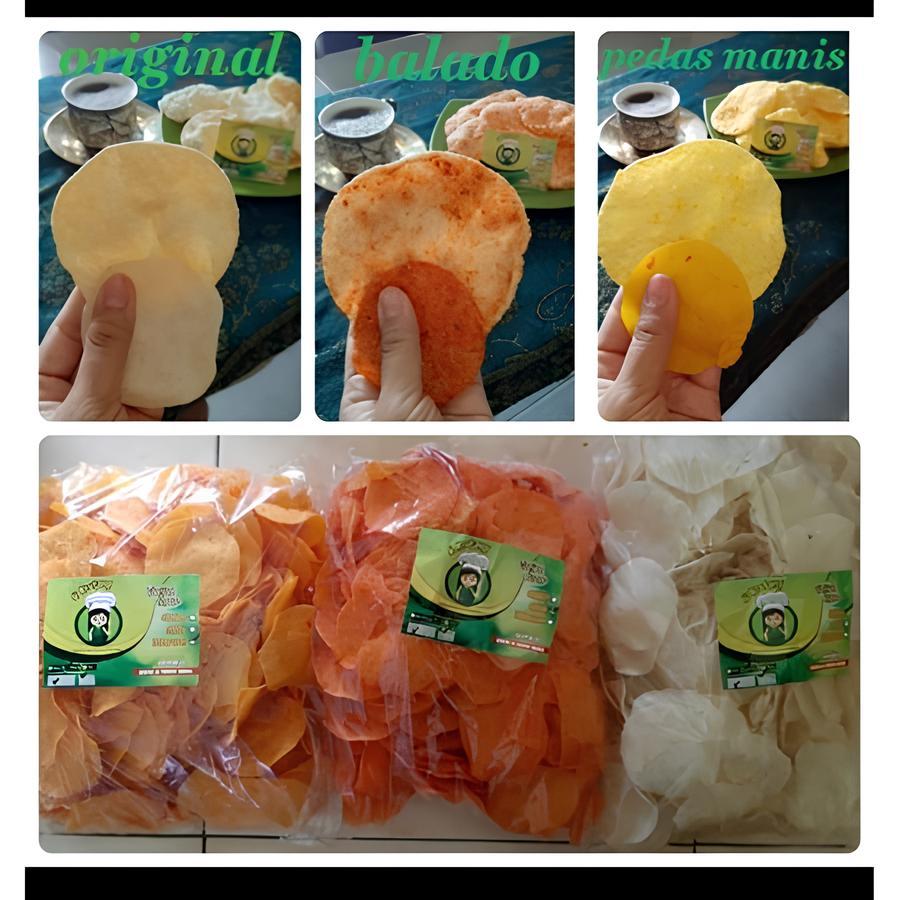 Keripik Kripik Kentang Malang Mentah Bawang Pedas Manis Balado