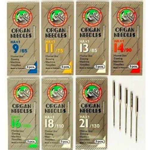 ORGAN Jarum Jahit Mesin Jahit Tradisional Hitam & Portable HAX1 Made in JAPAN | Organ Needles HAx1