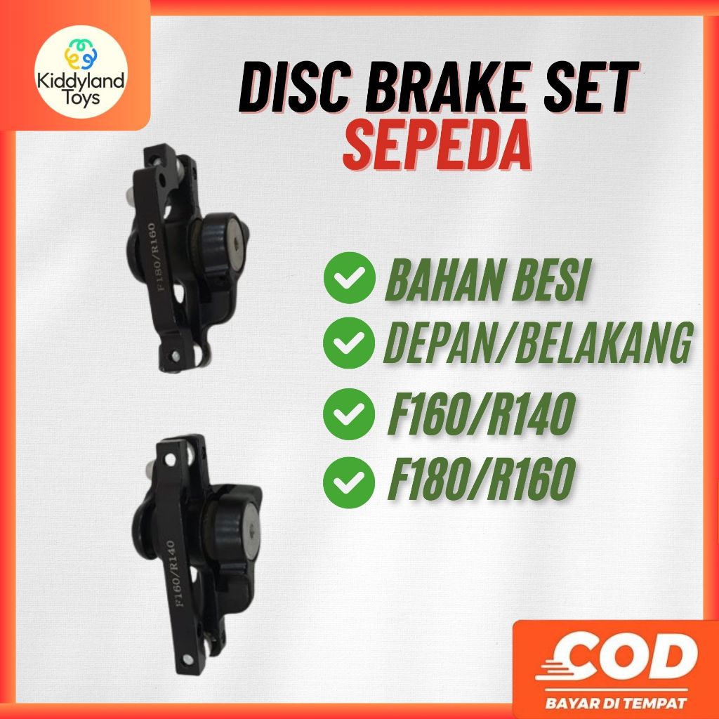 KEPALA DISC BRAKE SEPEDA DEPAN BELAKANG 1 SET F160/R140