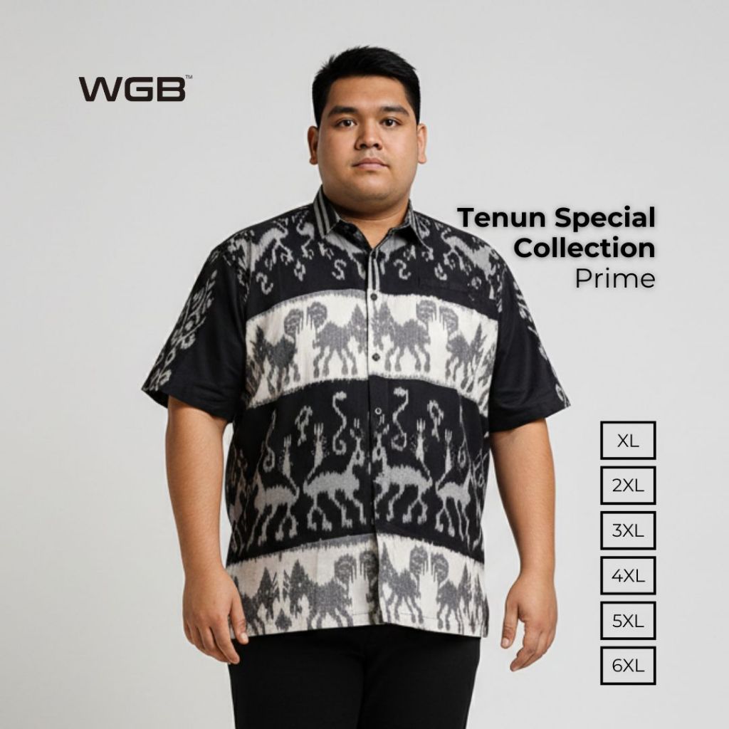 WGB Kemeja Tenun Pria Big Size Special Collection Jumbo XXL - Prime Series