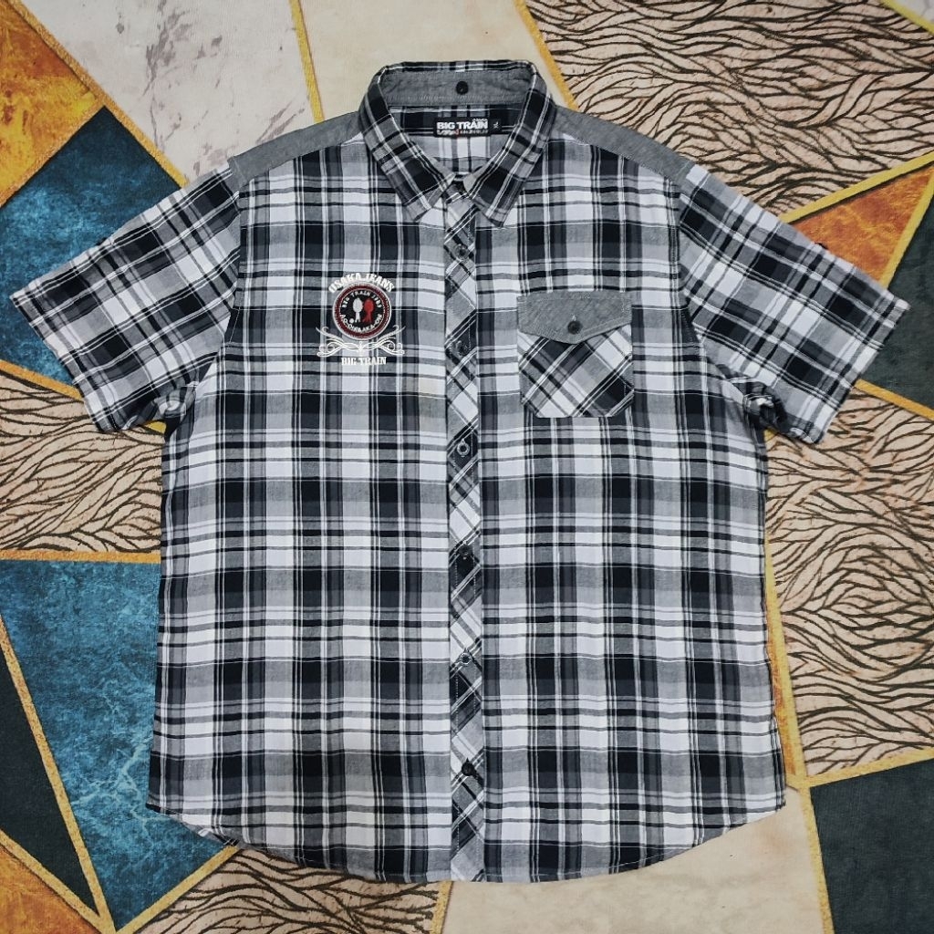 Kemeja Lengan Pendek Osaka Big Train Sukajan