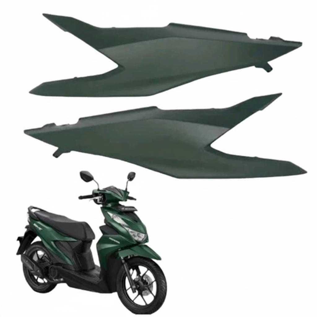 WIN Cover Body Bodi Honda Beat Deluxe Street 2020 2021 2022 2023 Hijau doff ( COVER BODY BEAT 20 / B