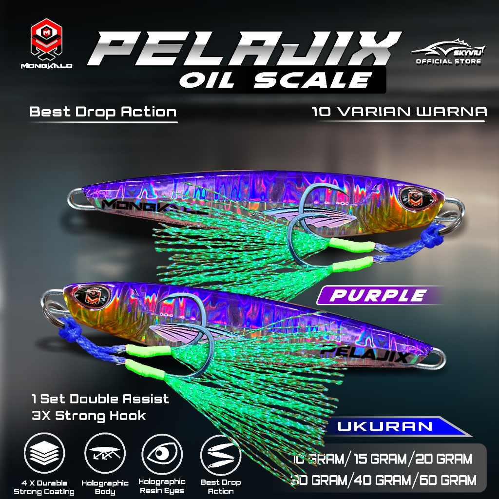 Mongkalo Pelajix Minyak noGID noMotif Candy 60 Ungu