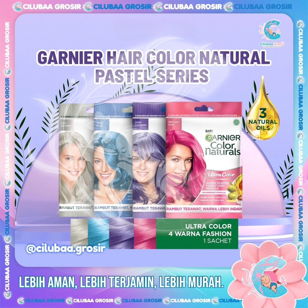 GARNIER HAIR COLOR NATURALS ULTRA COLOR PASTEL SACHET || PASTEL COLOR - PEWARNA RAMBUT