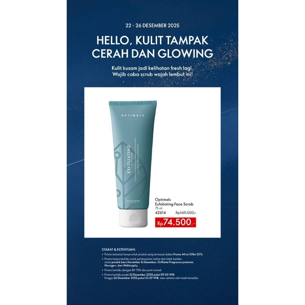 Optimals Exfoliating Face Scrub....