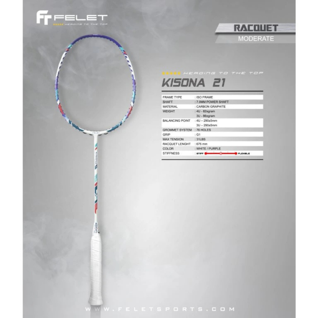 RAKET FELET BADMINTIN BULUTANGKIS RAKET FELET KISONA 21 ORIGINAL