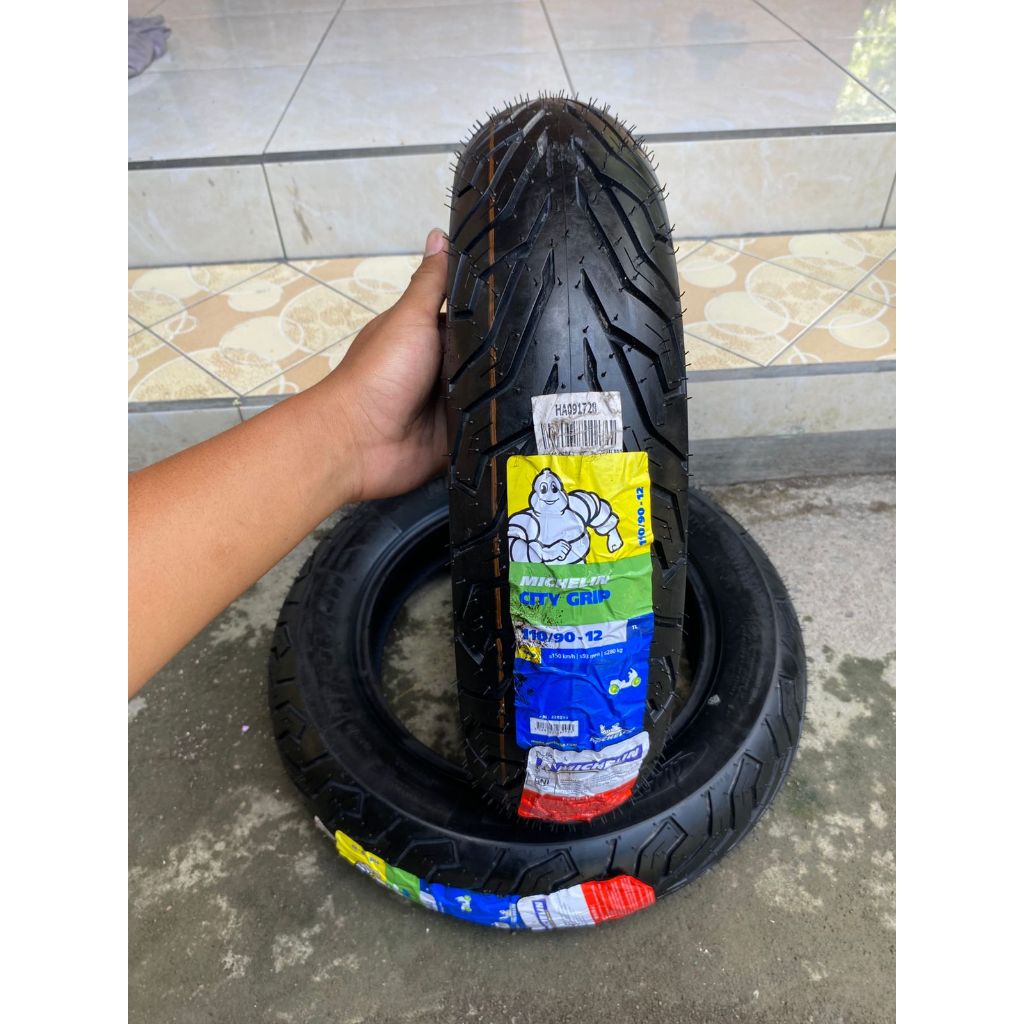 Ban Motor Michelin 110/90-12 City Grip TL Ban Belakang Ring 12 Tubeless