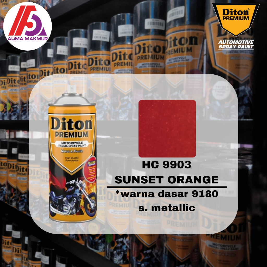Diton Premium HC 9903 Sunset Orange 400cc / Pilok Diton Harley Colors / Pilok Diton Sunset Orange