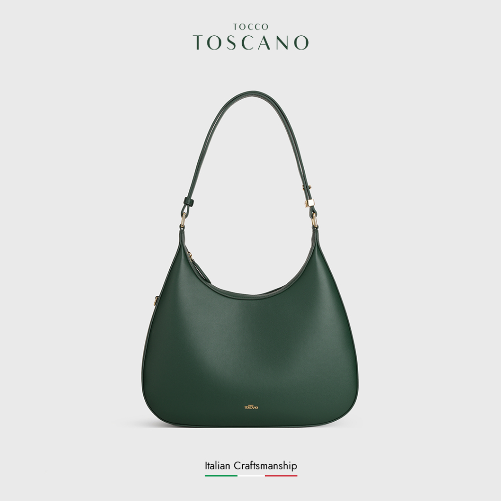 Tocco Toscano Nova Structured Hobo Bag - Tas Pundak Wanita (Forest)