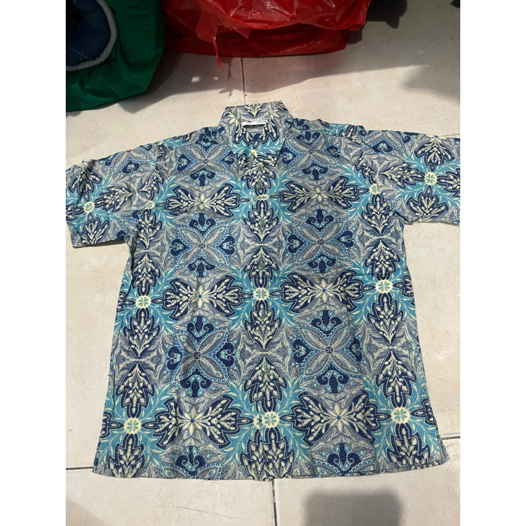 (CUCI GUDANG) / PREMIUM PL Kemeja Batik Anak Merk Batik Keris size M