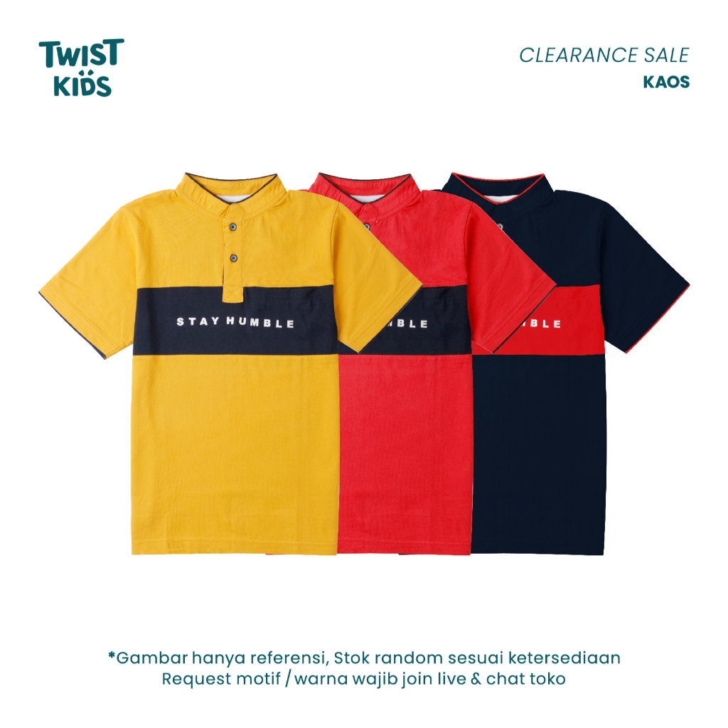 Twist Kids - Nathan C, Kaos Kerah Shanghai Bulat Anak Laki-Laki