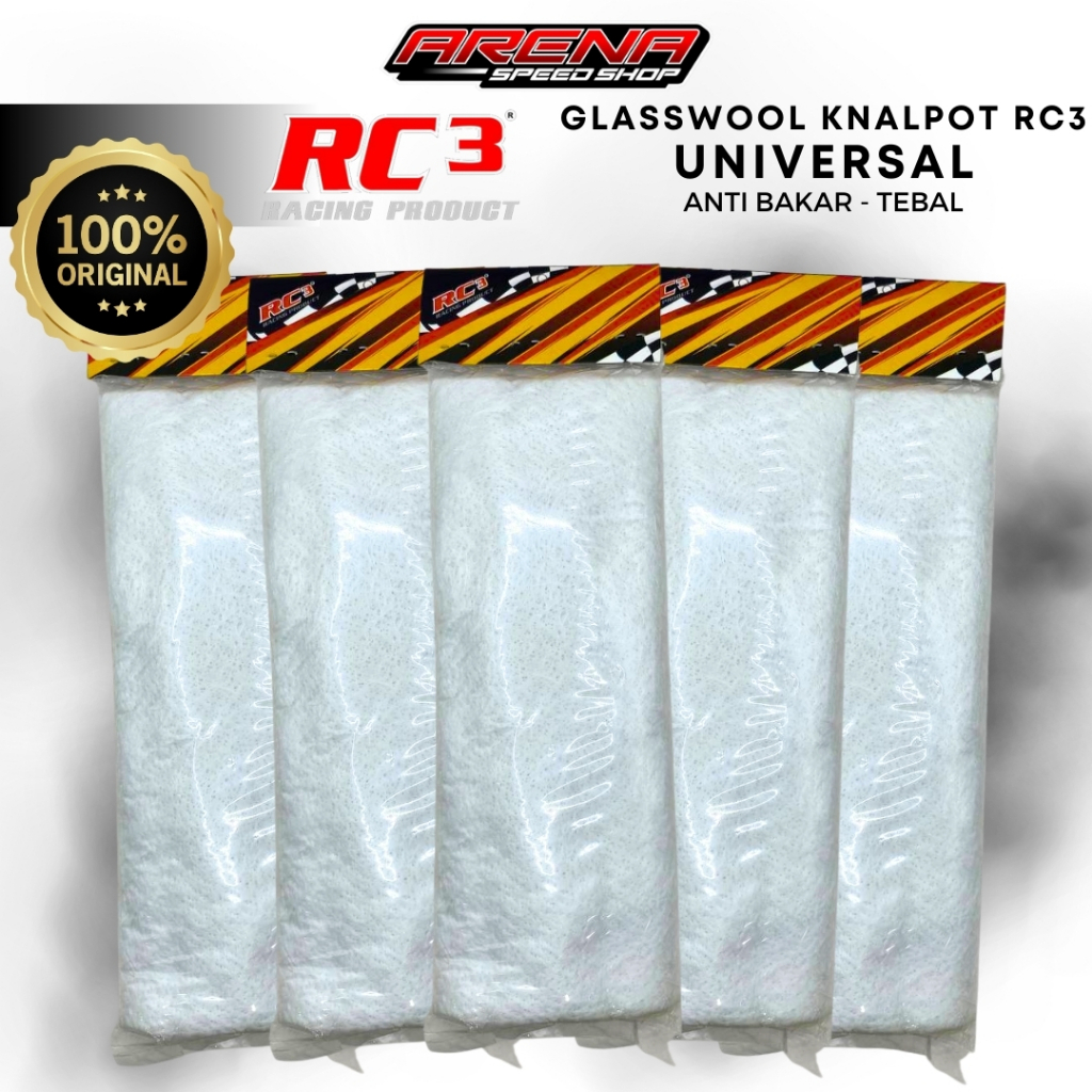 RC3 Glasswool Knalpot - Gaswoll Busa Knalpot Racing Anti Bakar Tebal Universal Original RC3
