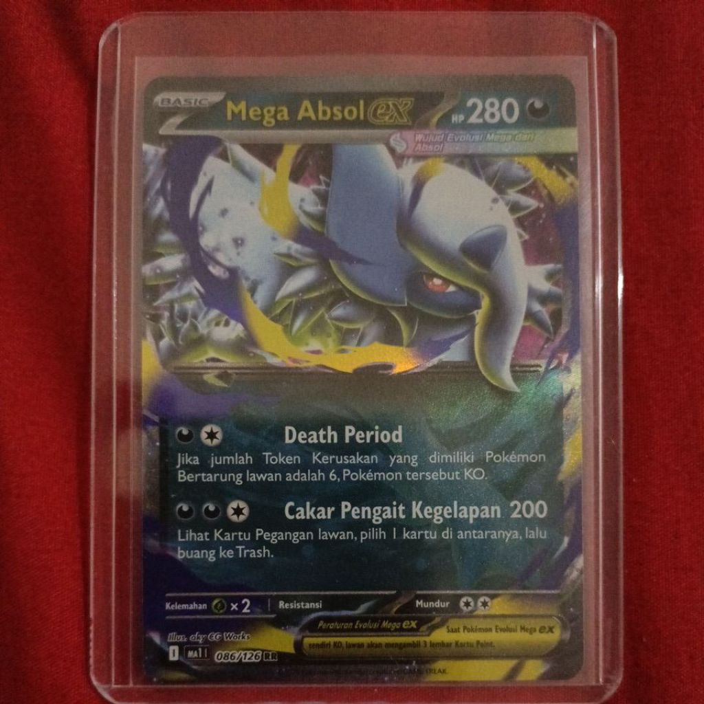 Mega Absol ex RR original TCG pokemon indonesia