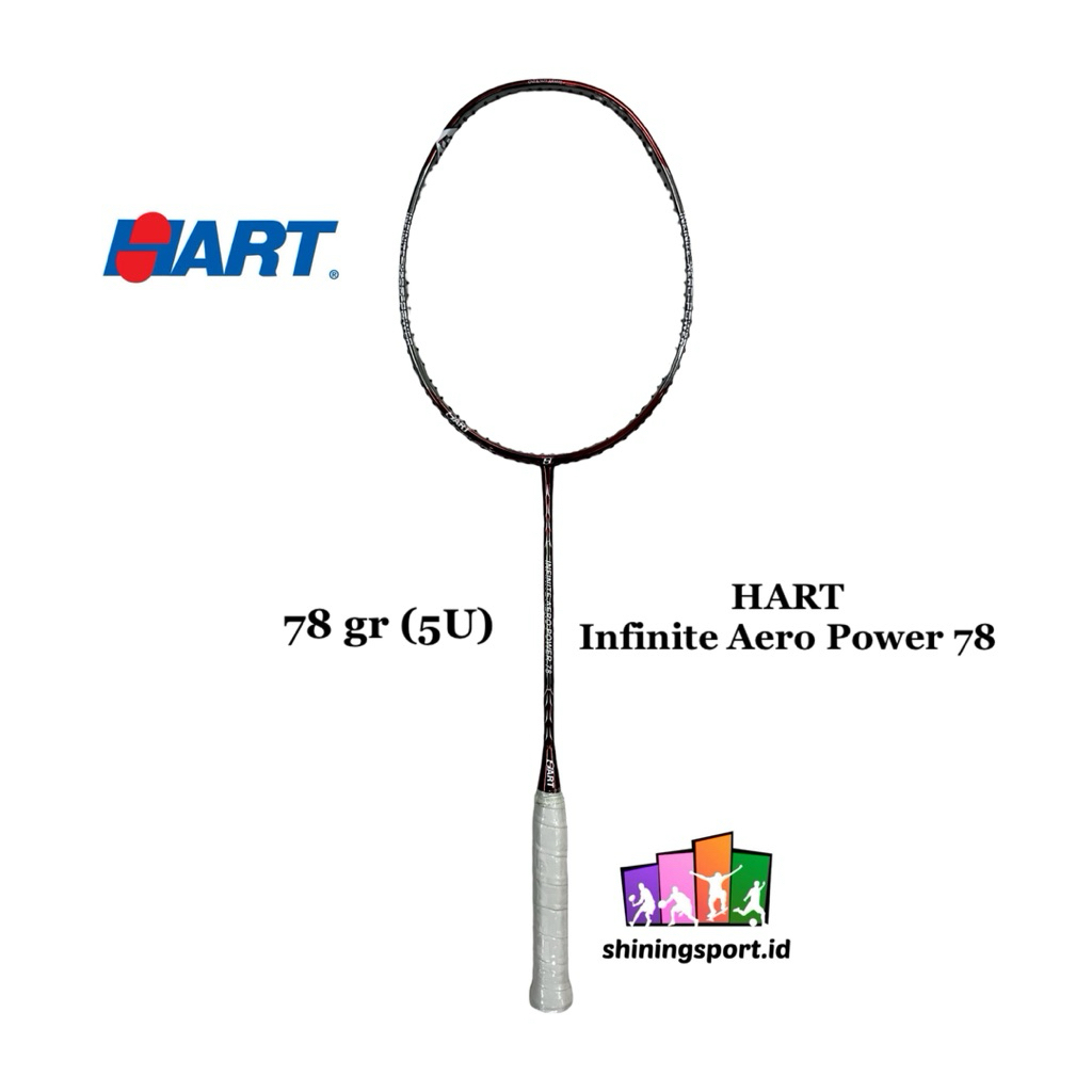 Raket Badminton Hart Infinite Aero Power 78 (+ FREE KAOS & TOWEL GRIP 2 PCS)