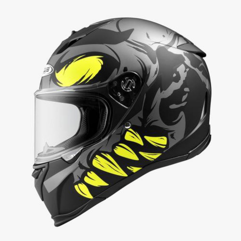 Helm Full Face ZEUS ZS822B AN27 Matt Black/Fulo Yellow (Second)