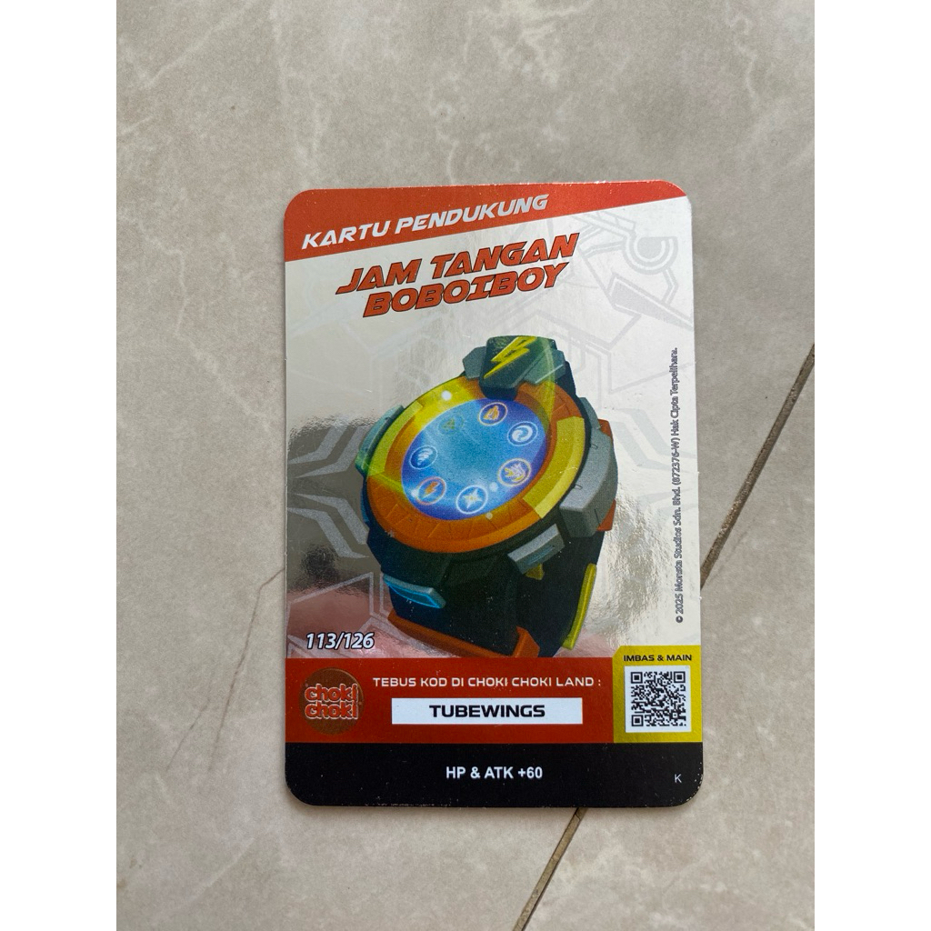 jam tangan boboiboy monsta galaxy card