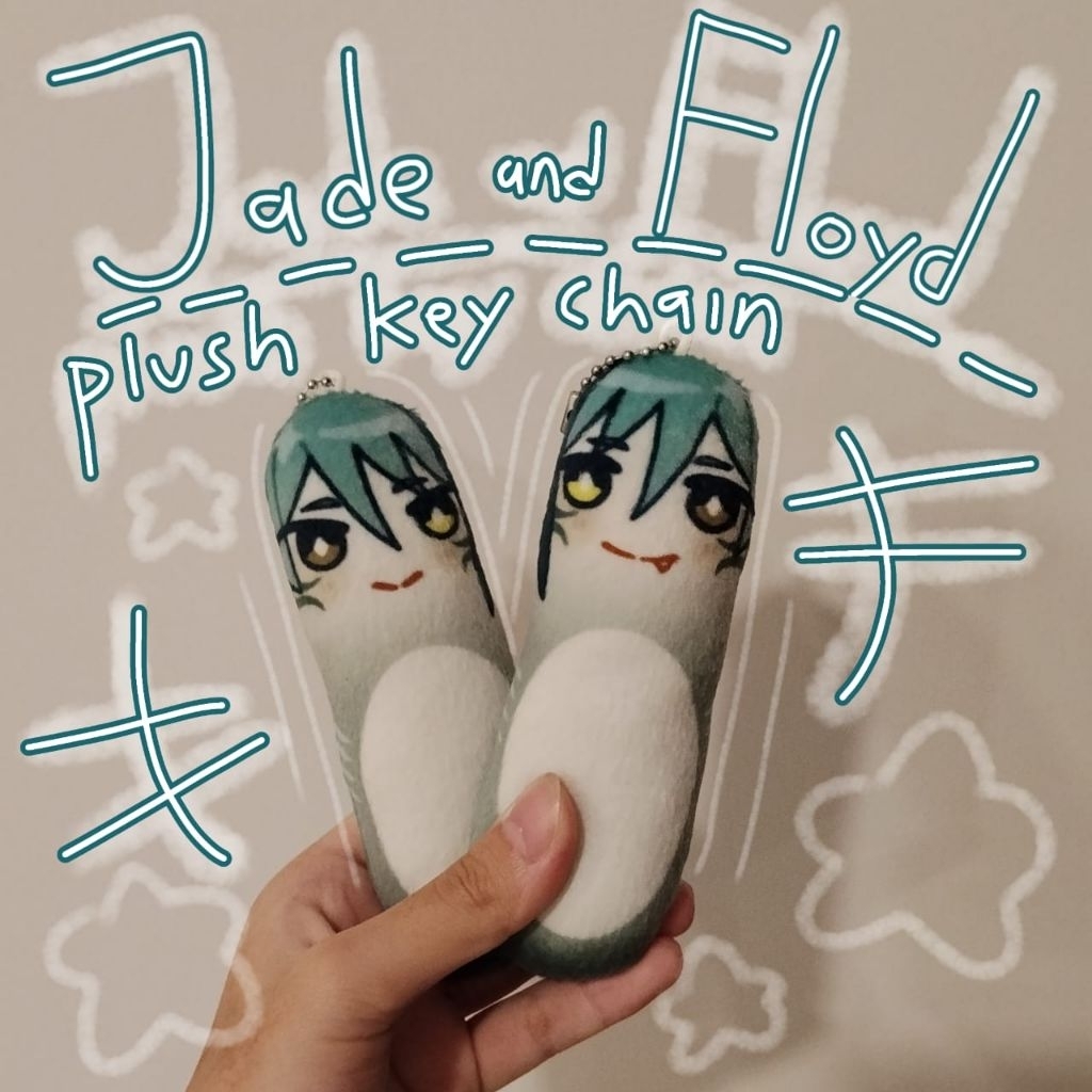 Twisted Wonderland Jade Leech and Floyd Leech plush key chain