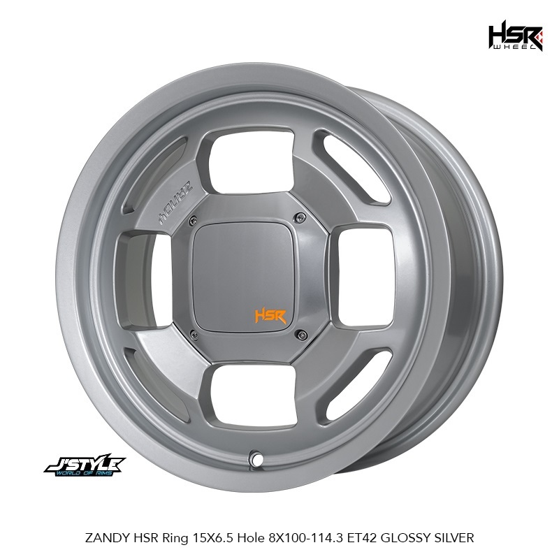 Velg Mobil Classic Hsr Zandy Ring 15 Avanza, Wulling, Accent, Karimun, Freed, Evalia, Avanza Silver