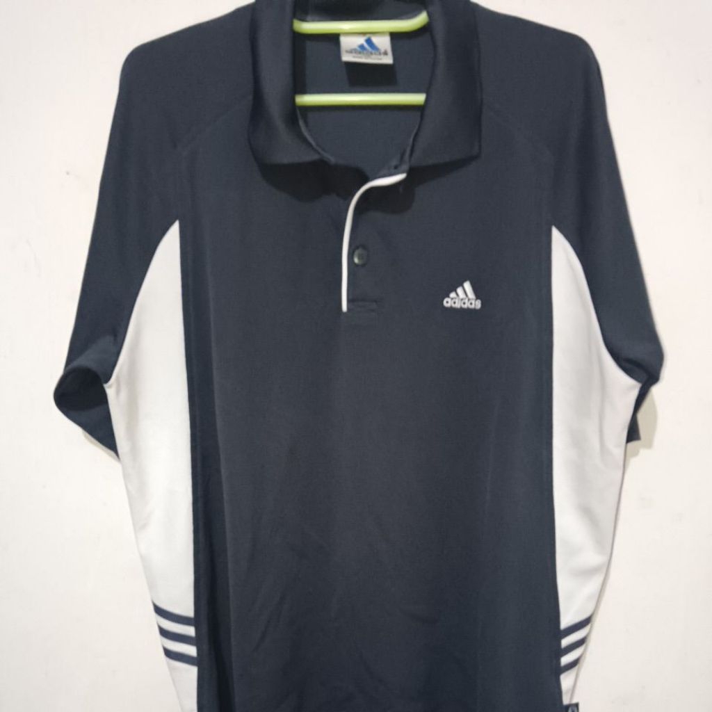 Kaos polo jersey tebal ADIDAS CLIMATE lengan pendek second untuk Pria dan Wanita